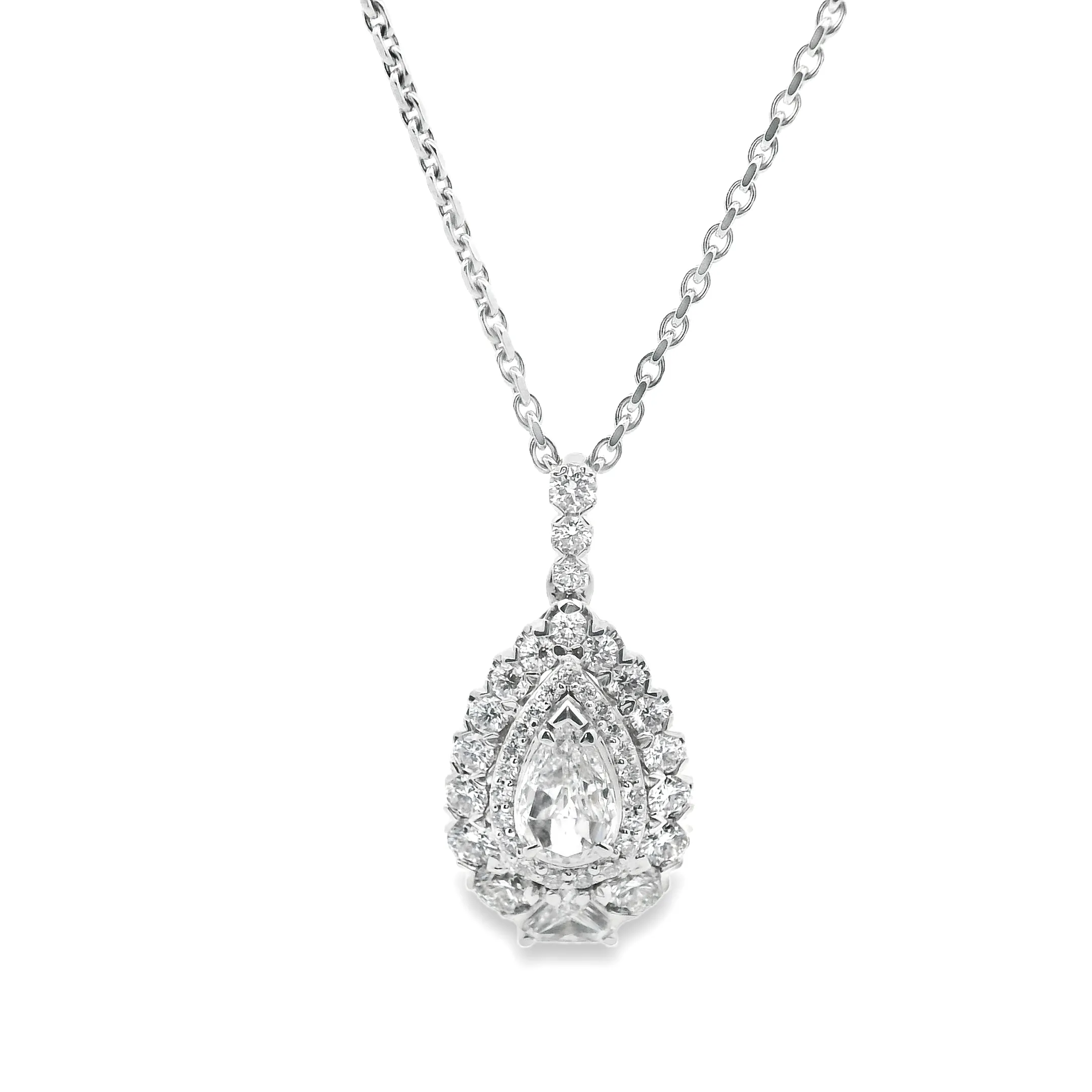 1.62ct 18k White Gold Diamond Pendant