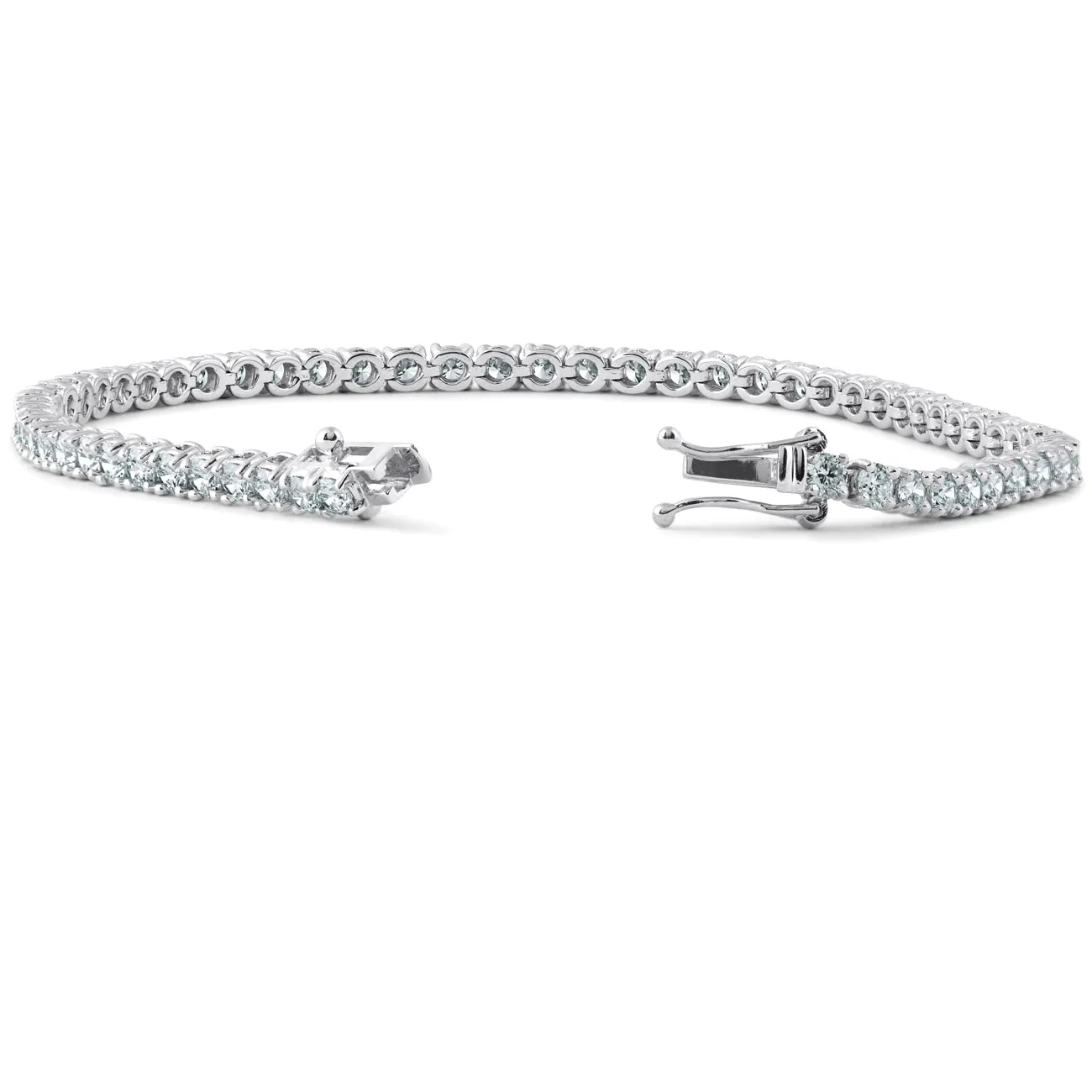 5 Ct Diamond Tennis Bracelet 18k White Gold 7" Lab Grown Eco Friendly