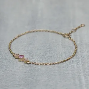 Balance Bracelet - Pink sapphires