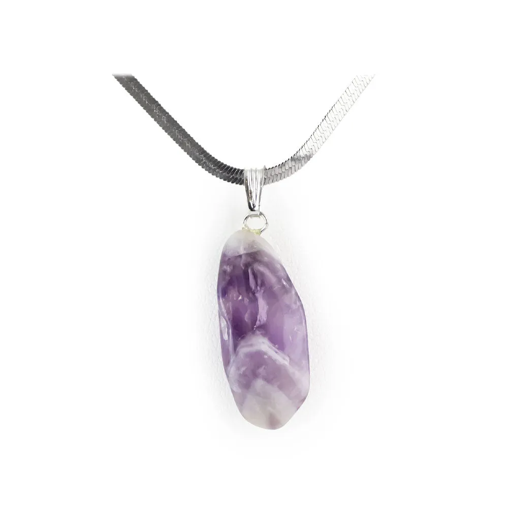 Chevron Amethyst Pendant