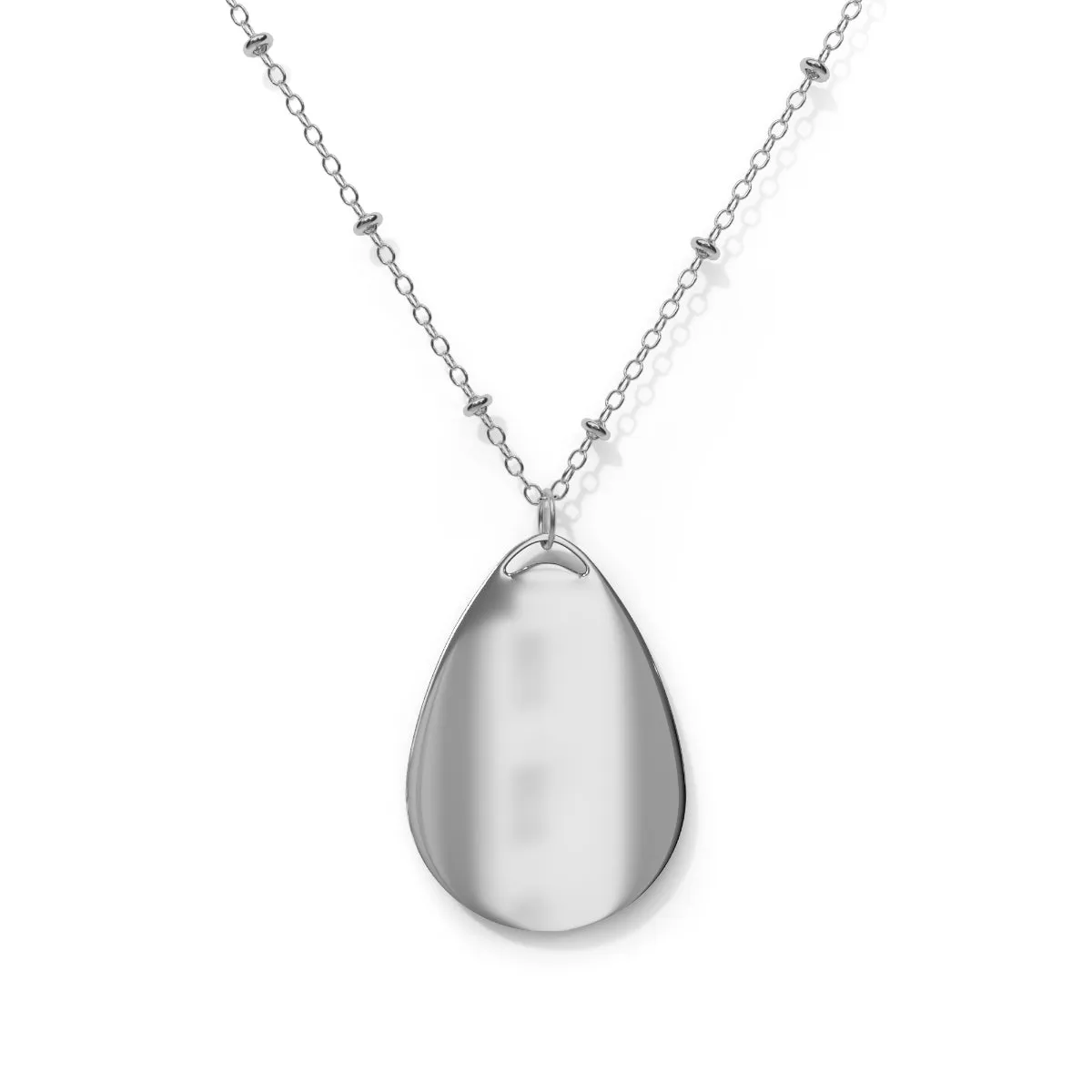Crowgodshi Designer Oval Necklace, CAROLINA BLUE