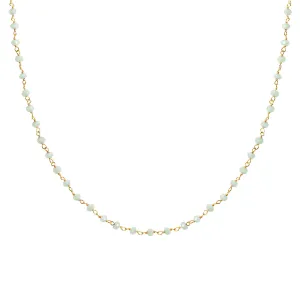 Crystal Jade Gold Necklace