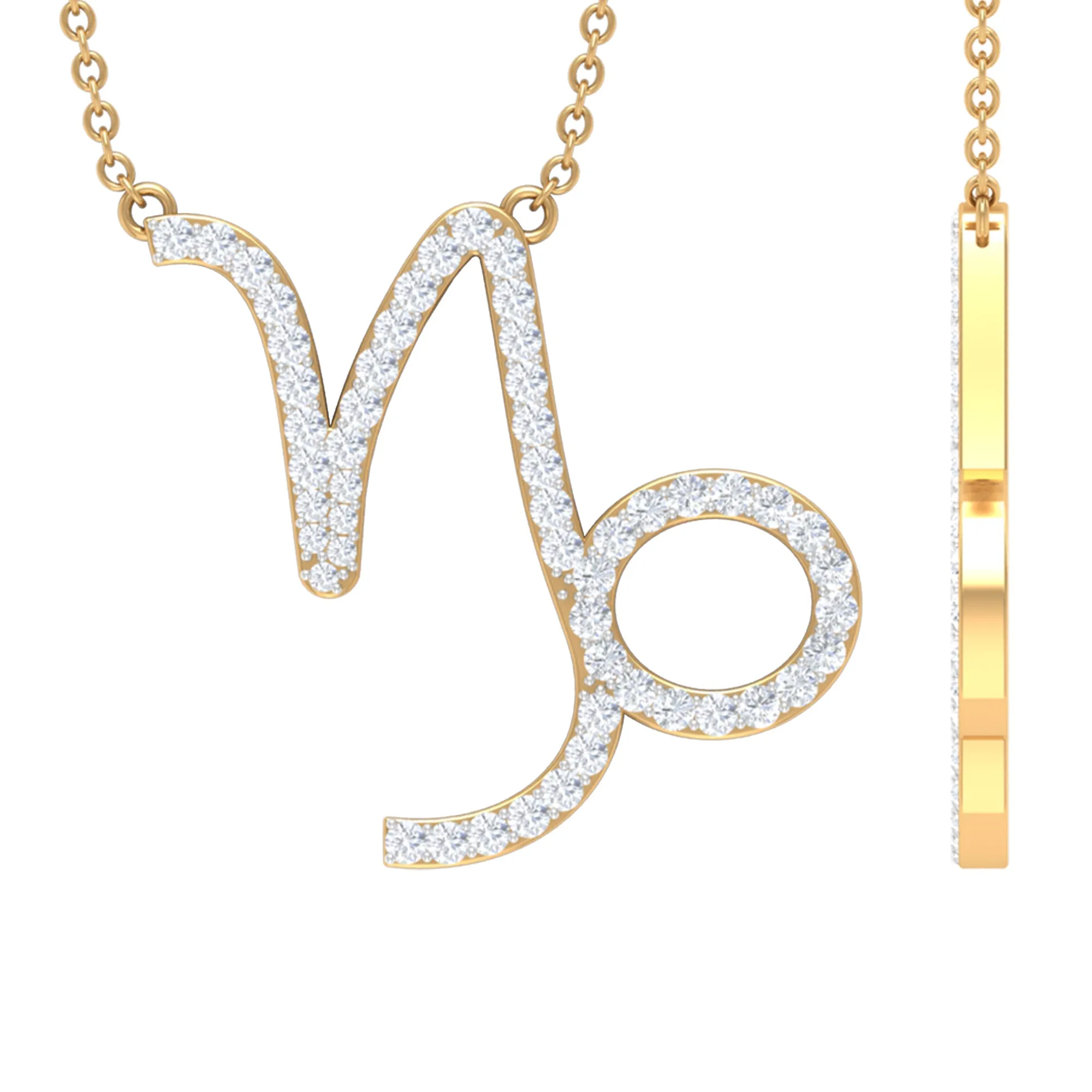 Cubic Zirconia Capricorn Zodiac Necklace