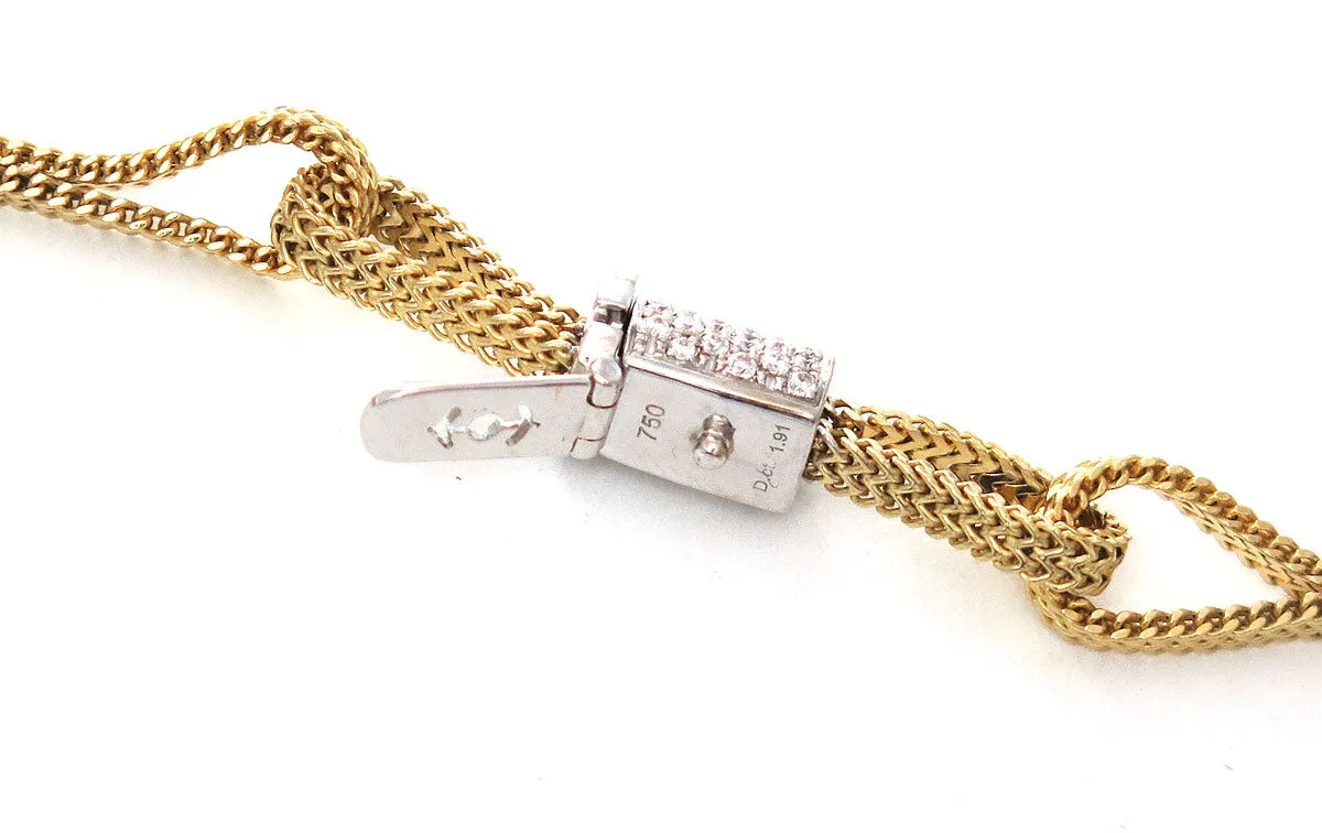 Designer 18kt Diamond Station Necklace