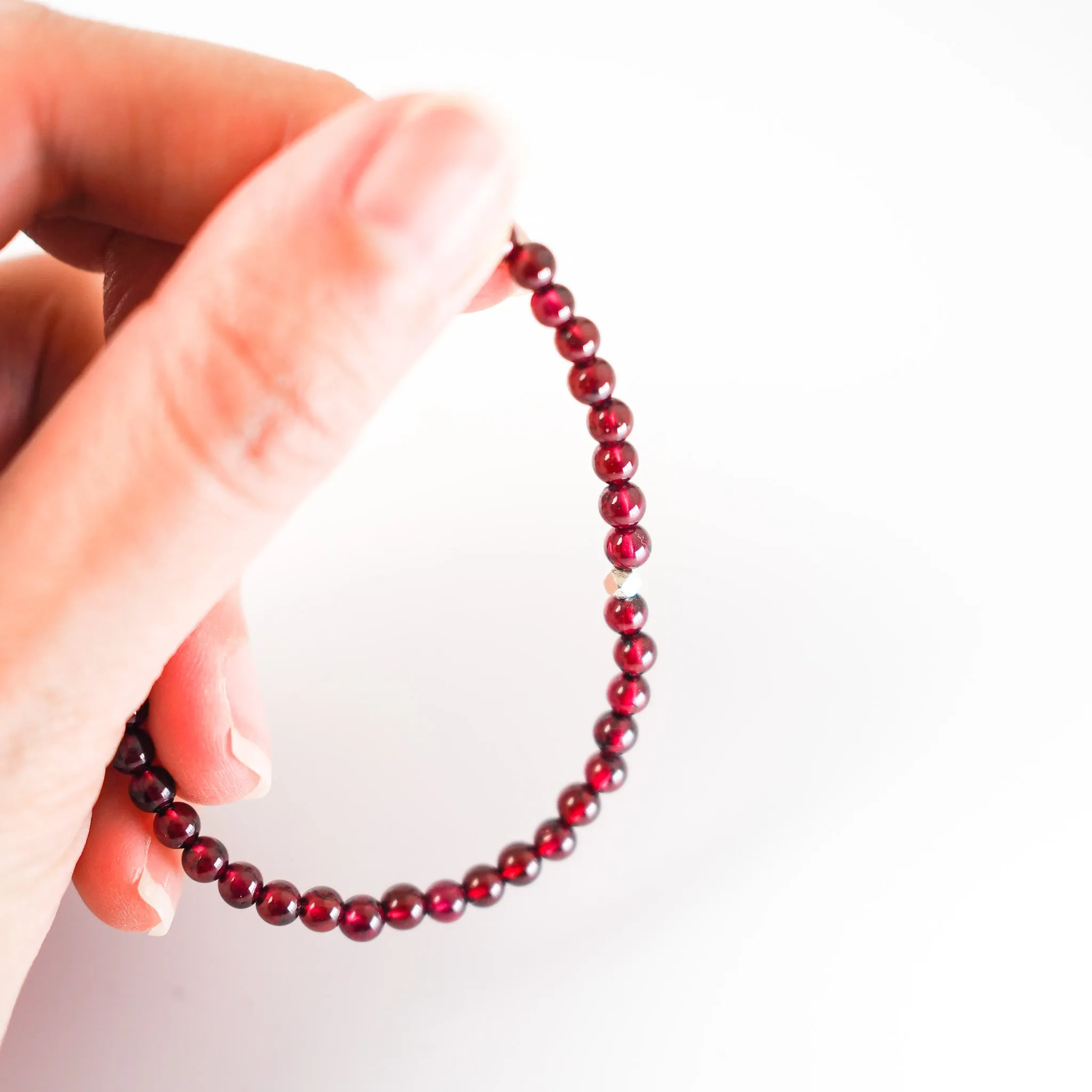 Garnet Bracelet 4mm