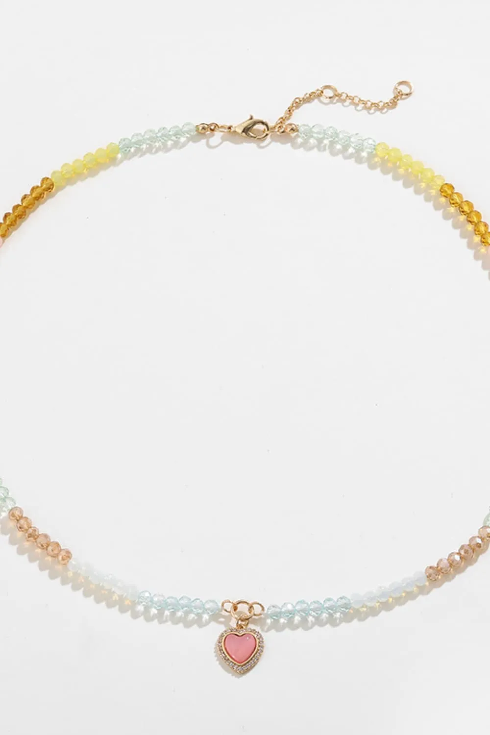 Heart Pendant Beaded Necklace