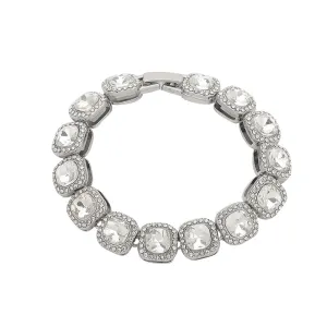 Hip-Hop Style, Simple Geometric Square Diamond Bracelet