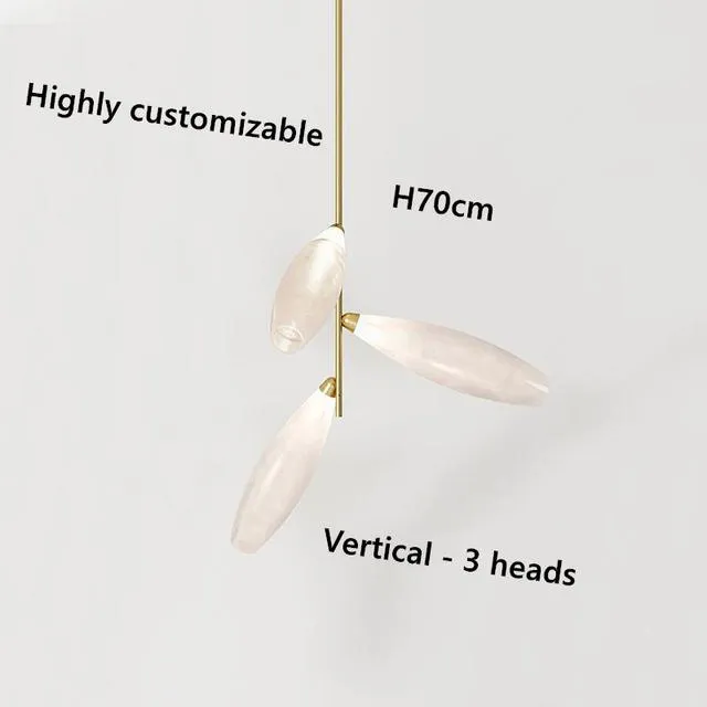 Light luxury restaurant chandelier indoor villa bar glass lamps Nordic minimalist living room bedroom LED chandelier lighting