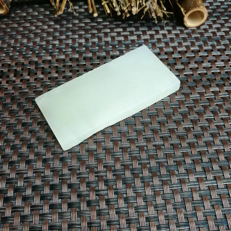 Natural Kunlun Jade Rough Nephrite Raw (47g,6.9X3.3X0.7cm)