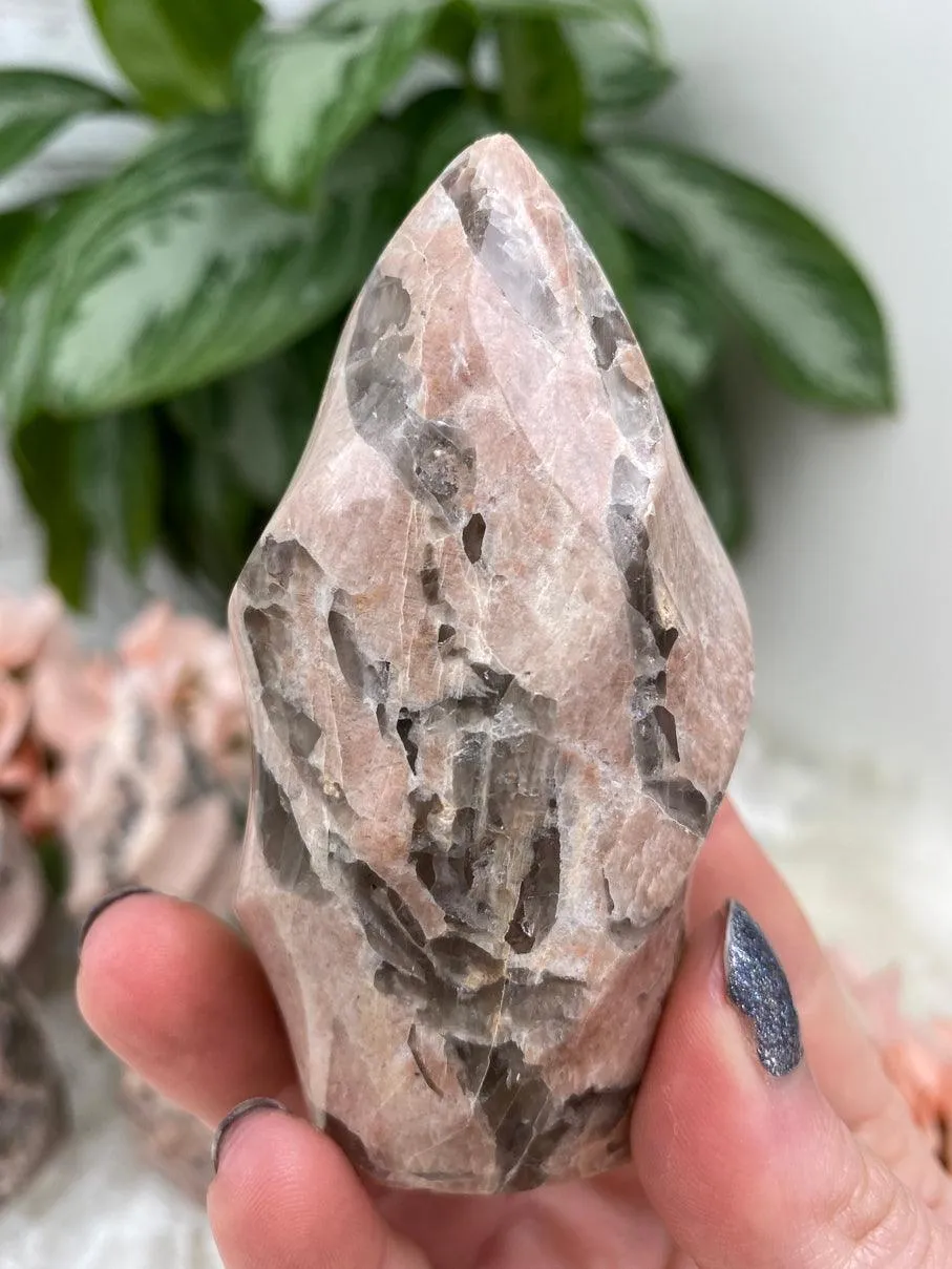 Peach Moonstone Flames