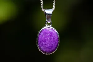Purple Mountain Jade Necklace for Ashes