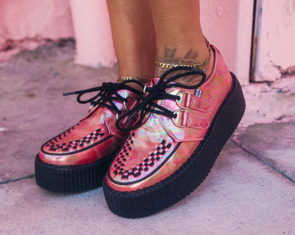 Red Oil Slick D-Ring Mondo Creeper