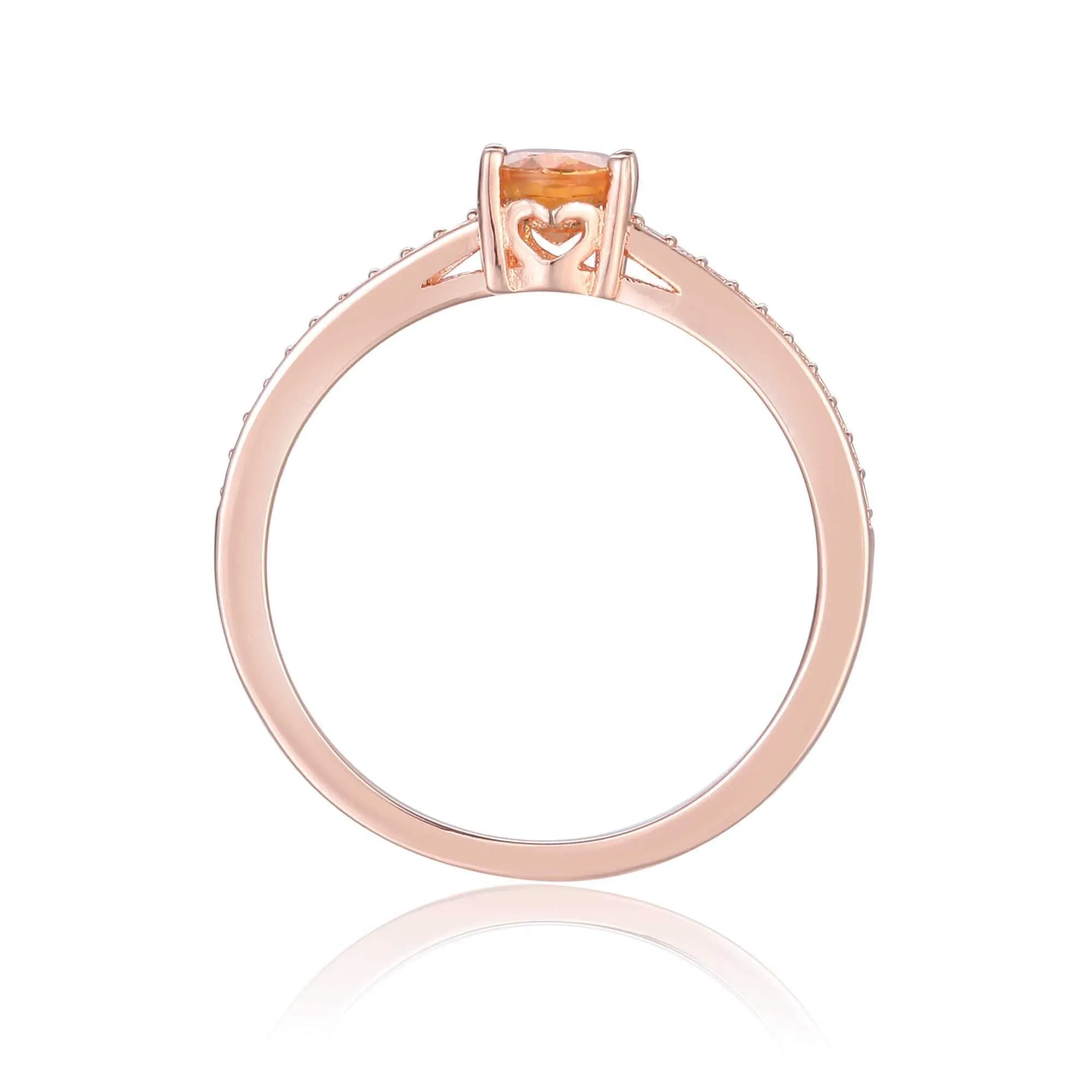 Spessartite Garnet Solitaire Ring