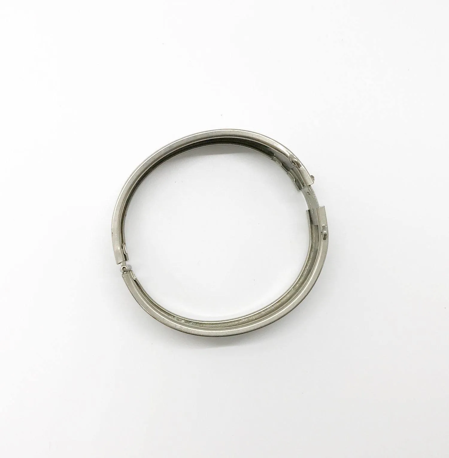 Vintage Engraved Silver Tone Bangle Bracelet